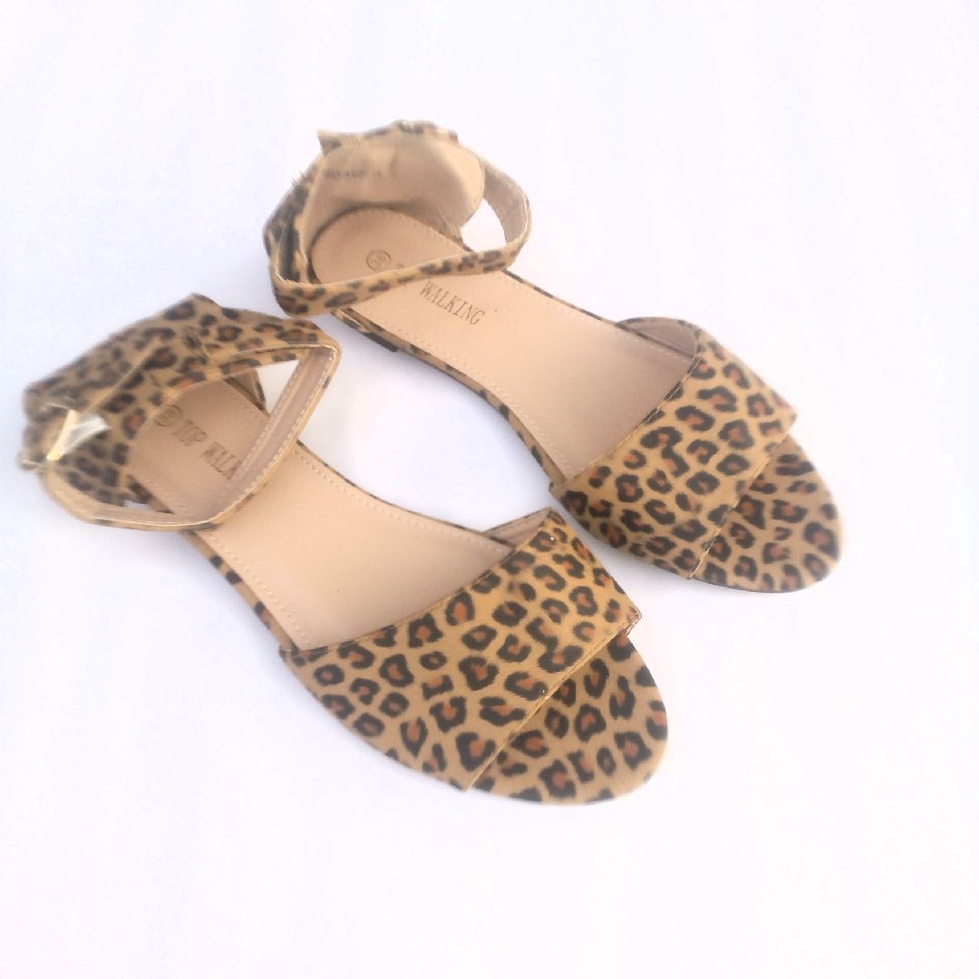 Exotic Quality Ladies Women Flat Sandals-animal Print