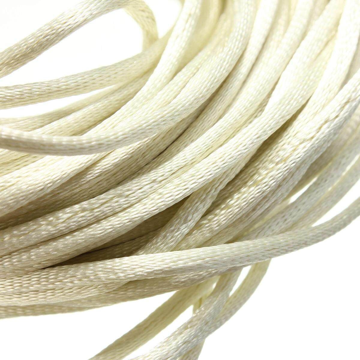 20M Rope 2mm Nylon Chinese Knot Cord Macrame Bead Braided Jewelry Thread String Cream-colored