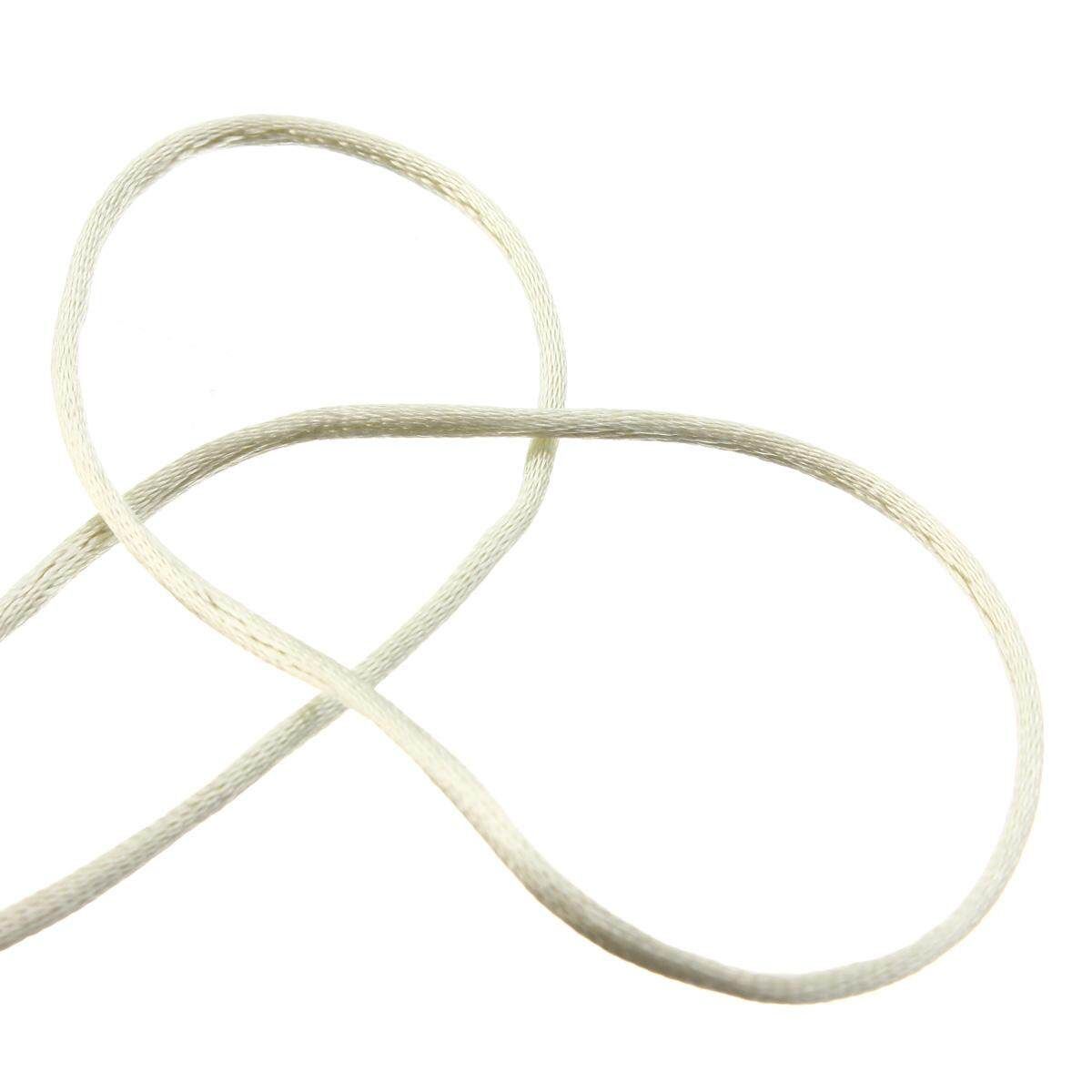 20M Rope 2mm Nylon Chinese Knot Cord Macrame Bead Braided Jewelry Thread String Cream-colored