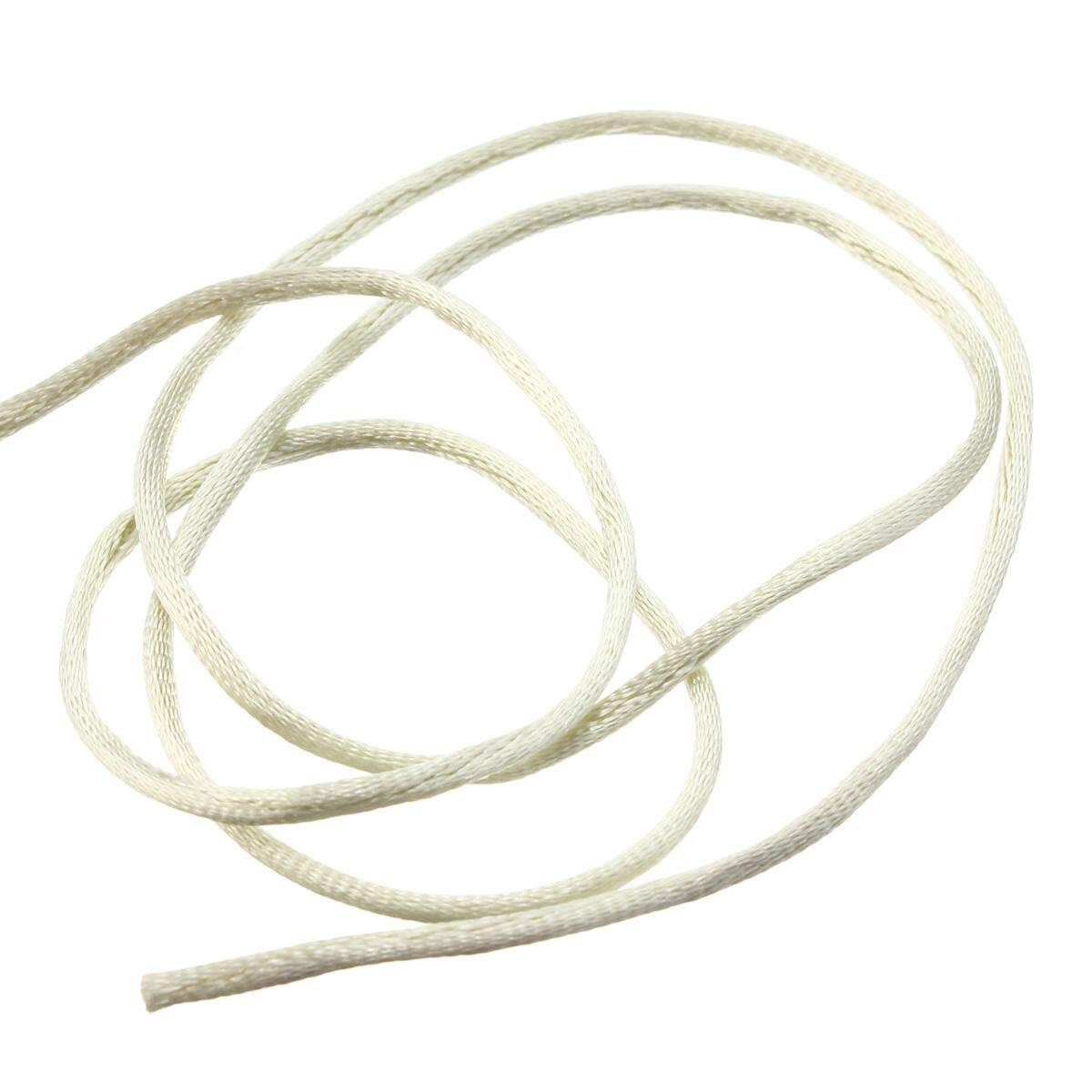 20M Rope 2mm Nylon Chinese Knot Cord Macrame Bead Braided Jewelry Thread String Cream-colored