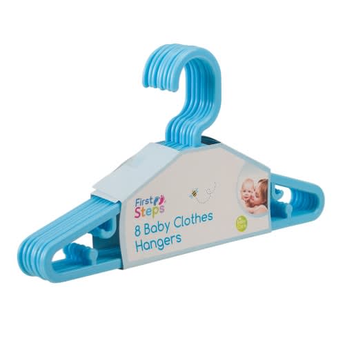 Baby 8 Clothes Hangers Blue - 22cm