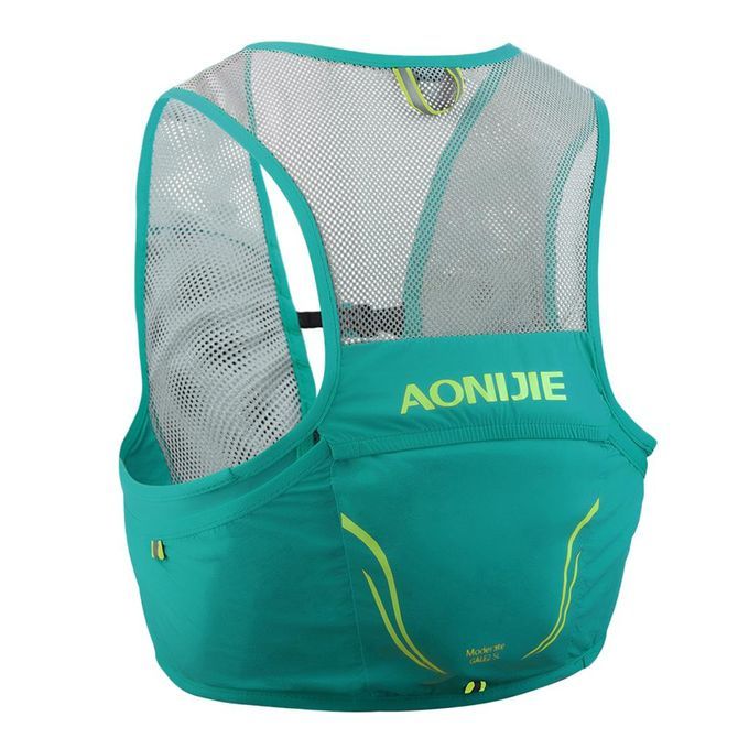 Breathable Women Men Running Vest Marathoner Trail Running Green  M L