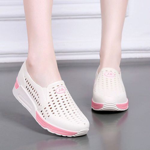 Ladies New Style Inner Heightening Breathable Sandals-White
