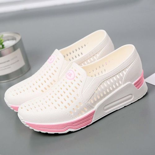 Ladies New Style Inner Heightening Breathable Sandals-White