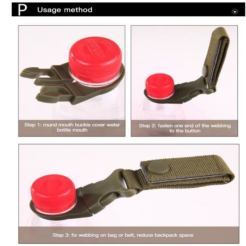 4 Color Military Nylon Webbing Outdoor Backpack Hanger Hook