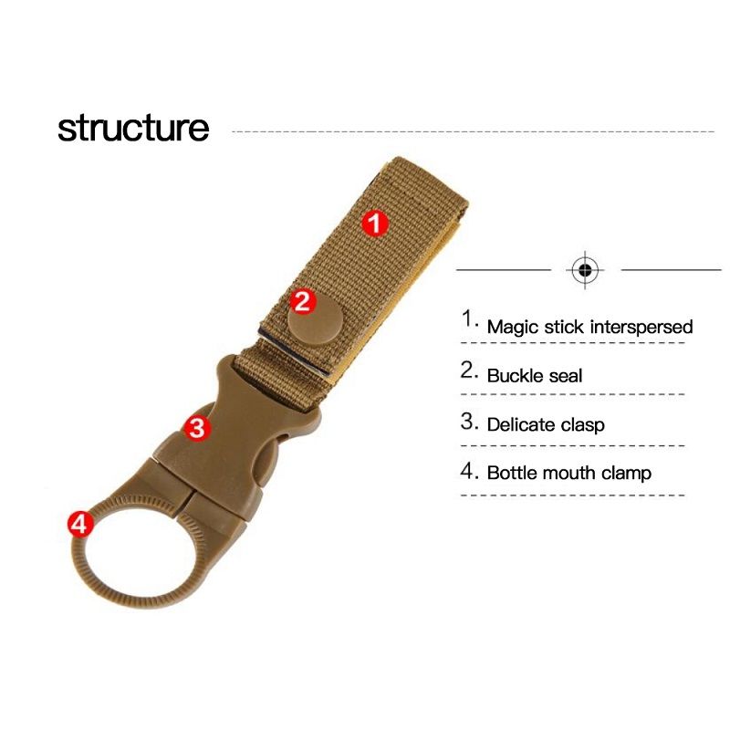 4 Color Military Nylon Webbing Outdoor Backpack Hanger Hook