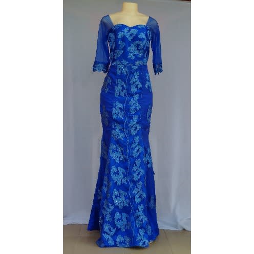 Royal Blue Plus Size Women's Dinner Gown - Size 14