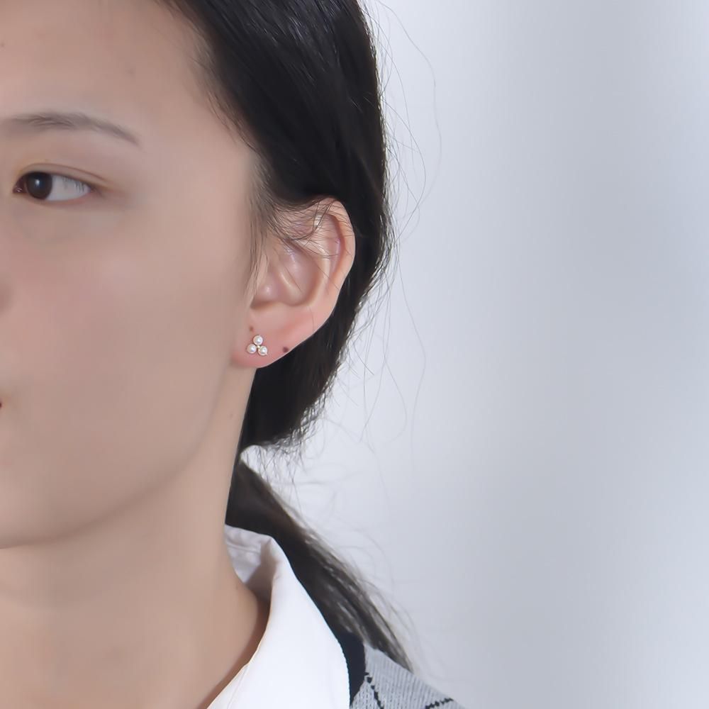 S925 Sterling Silver Pearl Earrings Korean Style Simple Graceful Internet Influencer Earri