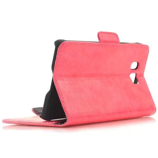 Flip PU Leather Stand Protective Case For Samsung Galaxy Alpha G8508S Pink