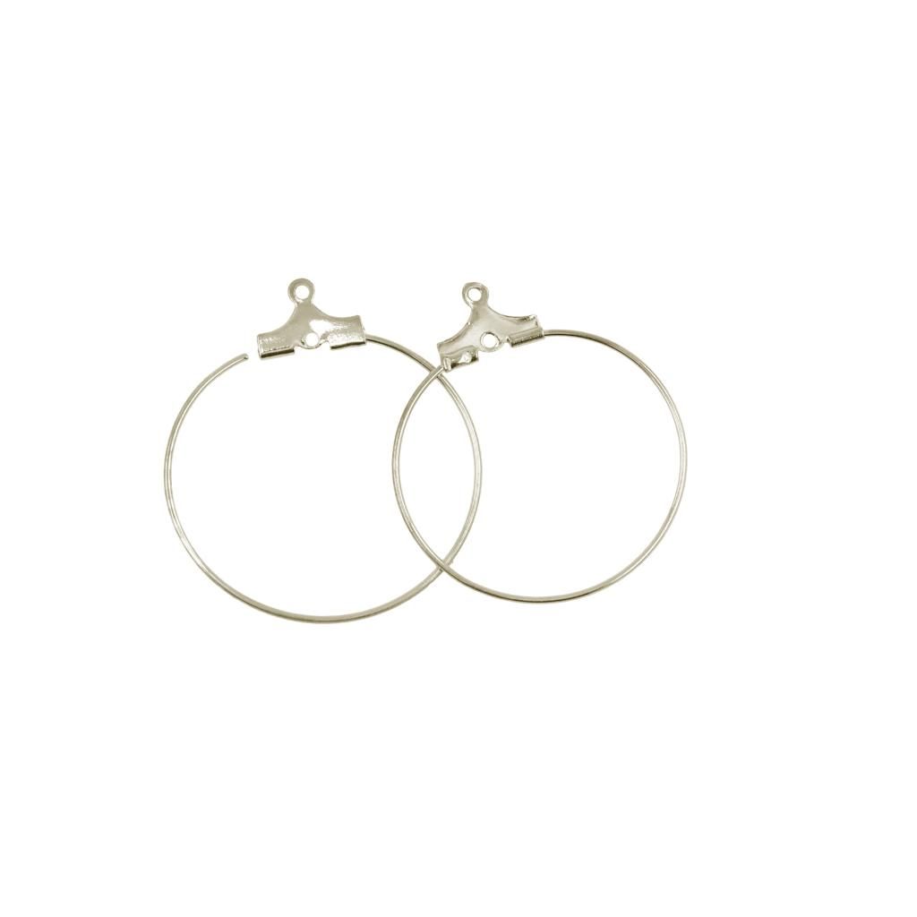 20Pcs Woman Classic Round Earrings Big DIY Earrings Jewelry Silver