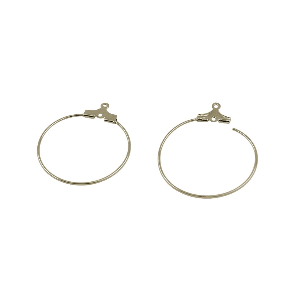 20Pcs Woman Classic Round Earrings Big DIY Earrings Jewelry Silver