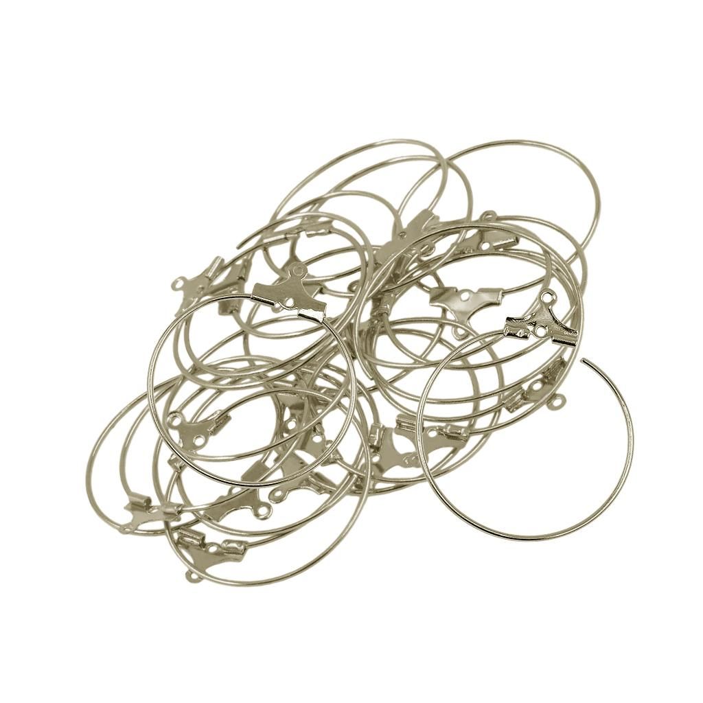 20Pcs Woman Classic Round Earrings Big DIY Earrings Jewelry Silver