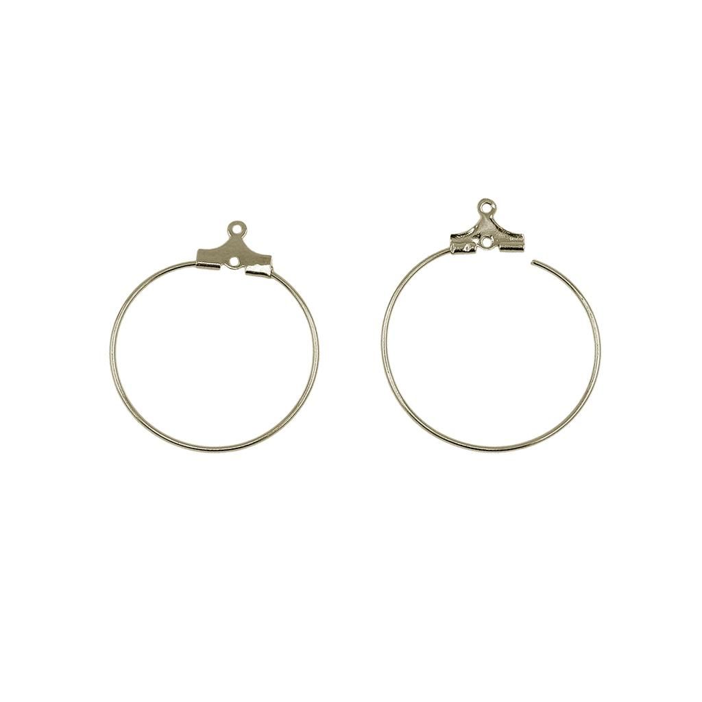 20Pcs Woman Classic Round Earrings Big DIY Earrings Jewelry Silver