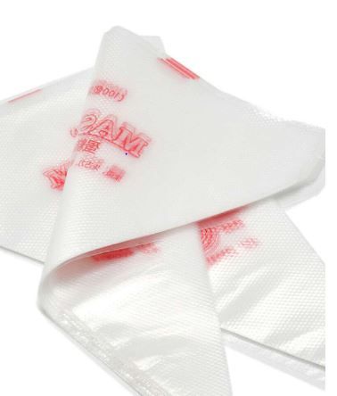 100-Piece Pastry Cake Bag, White