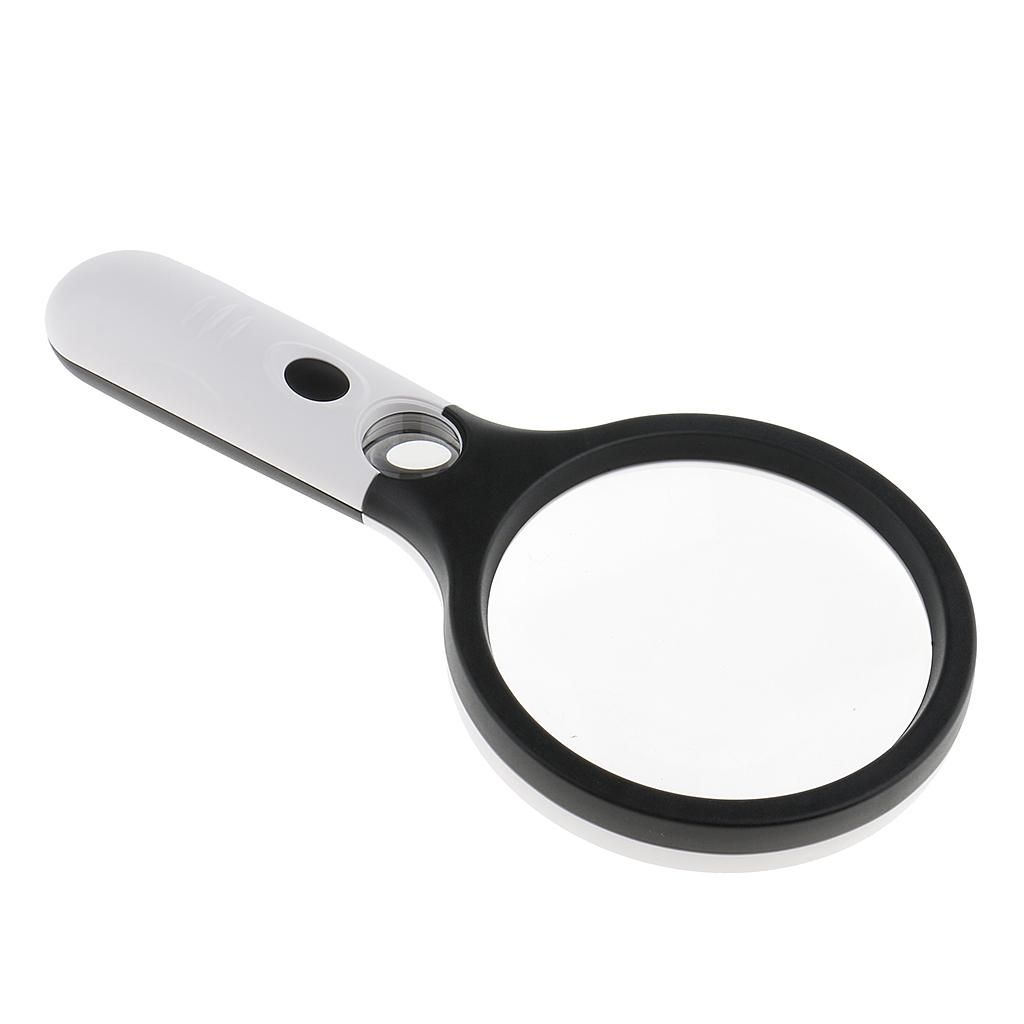 4X 30X Handheld 4 LED  Reading Magnifying Glass