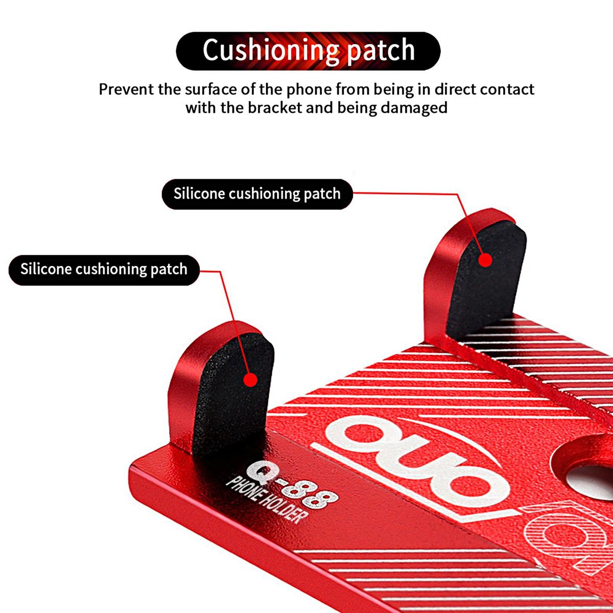 Bike Phone Stand 360 Degree Rotation Bike Phone Holder Red