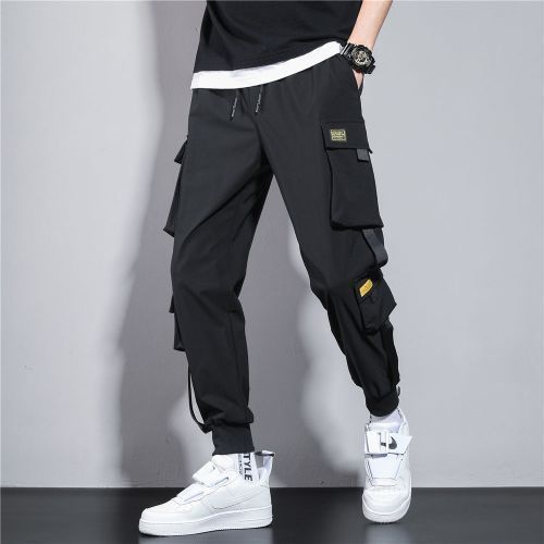 （Kahiki+Black）=6499 Men Boys Jeans Pants Cotton Sweatpants Trousers Shorts