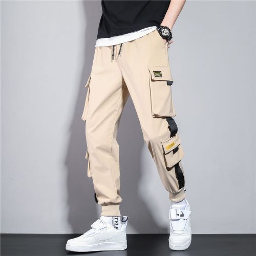 （Kahiki+Black）=6499 Men Boys Jeans Pants Cotton Sweatpants Trousers Shorts