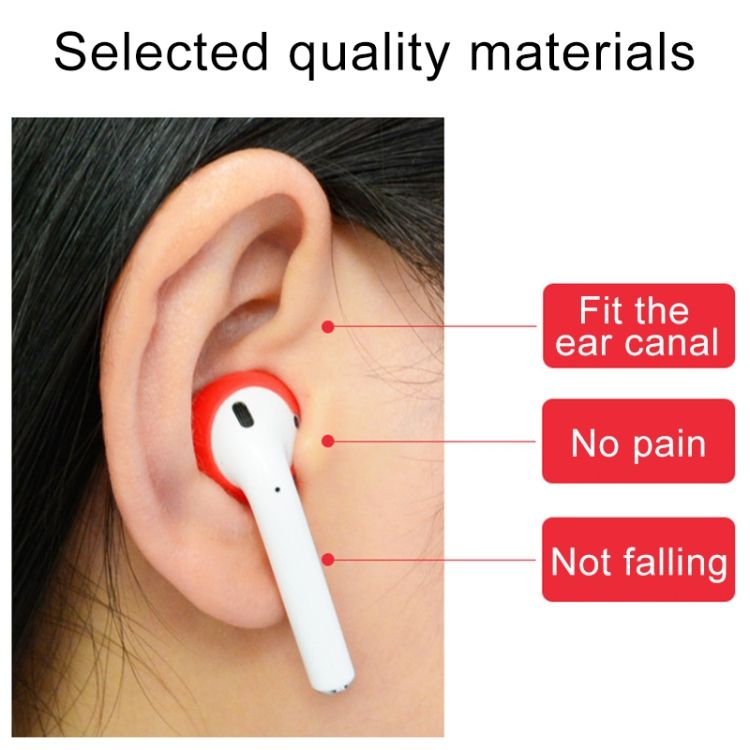 2 PCS Earphone Silicone Ear Caps For Apple AirPods / EarPods