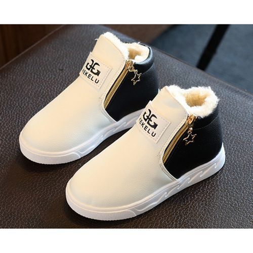Children's Martin Boots Boys And Girls Warm Boots-White