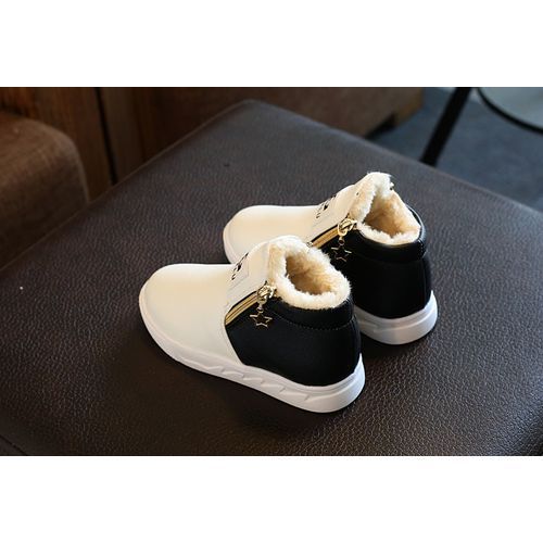 Children's Martin Boots Boys And Girls Warm Boots-White