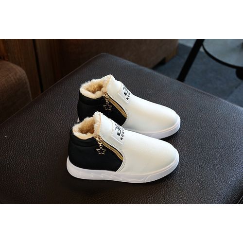 Children's Martin Boots Boys And Girls Warm Boots-White