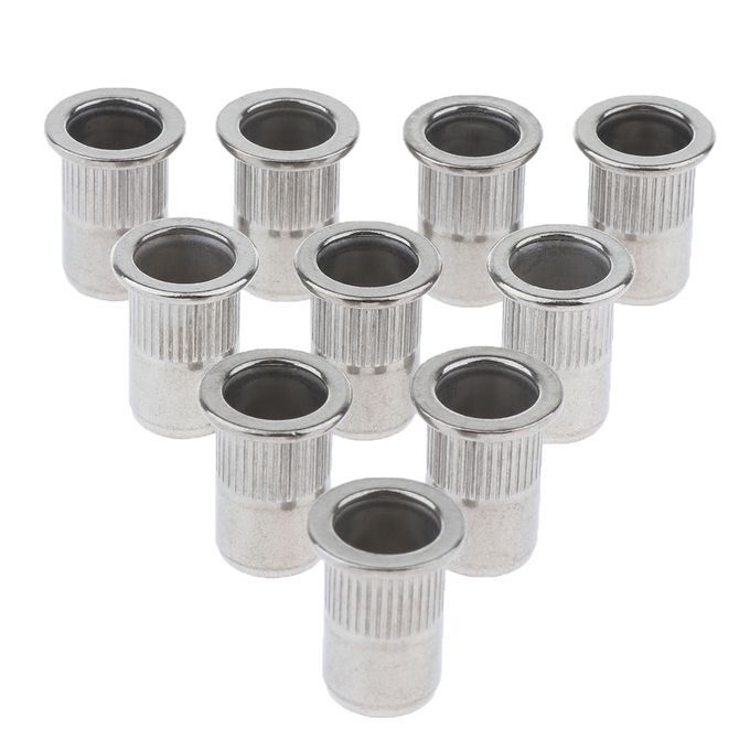 10Pcs Stainless Steel Blind Rivet Nut Threaded Rivnut Insert Nut M4