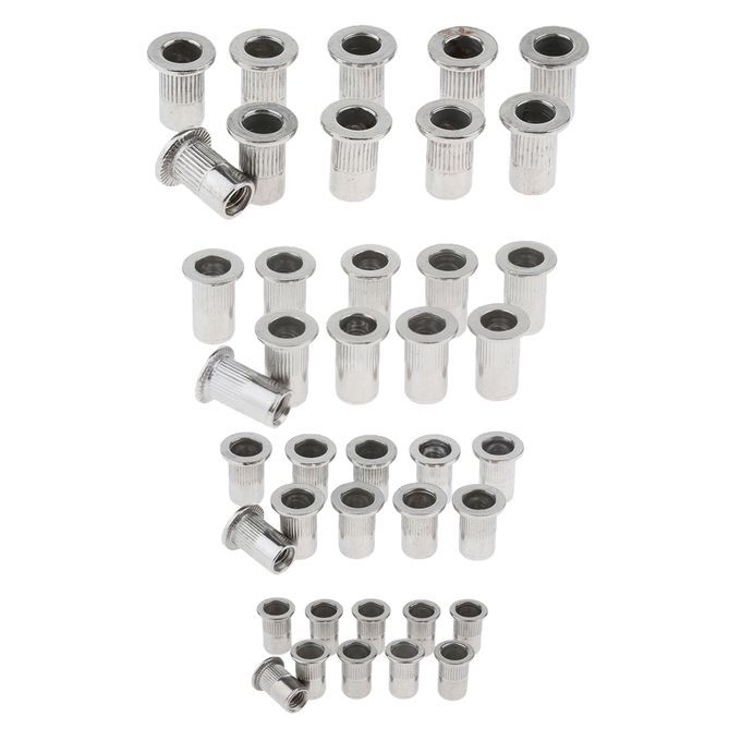 10Pcs Stainless Steel Blind Rivet Nut Threaded Rivnut Insert Nut M4