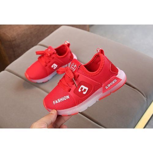 Children's LED Lights Shoes Luminous Sports Shoes-Red