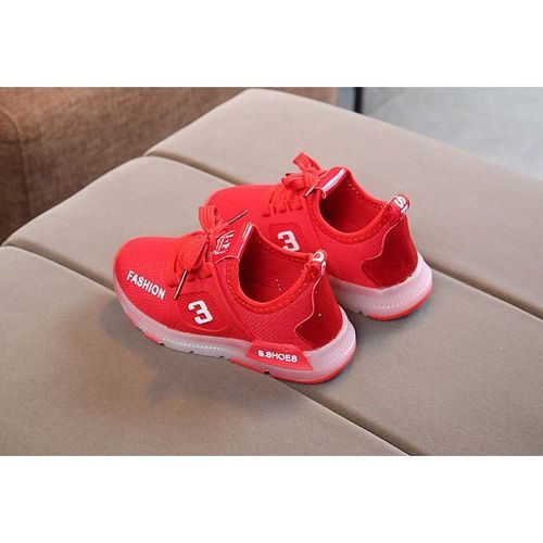 Children's LED Lights Shoes Luminous Sports Shoes-Red