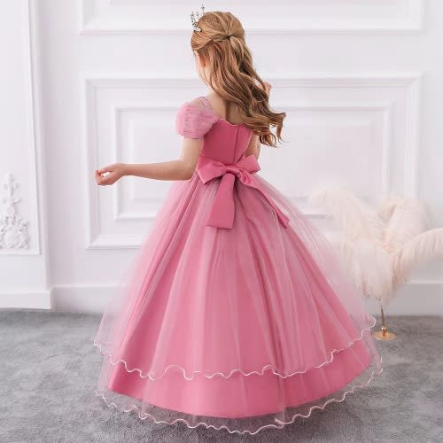 Girl’s Floor Length Ball Dress - Pink