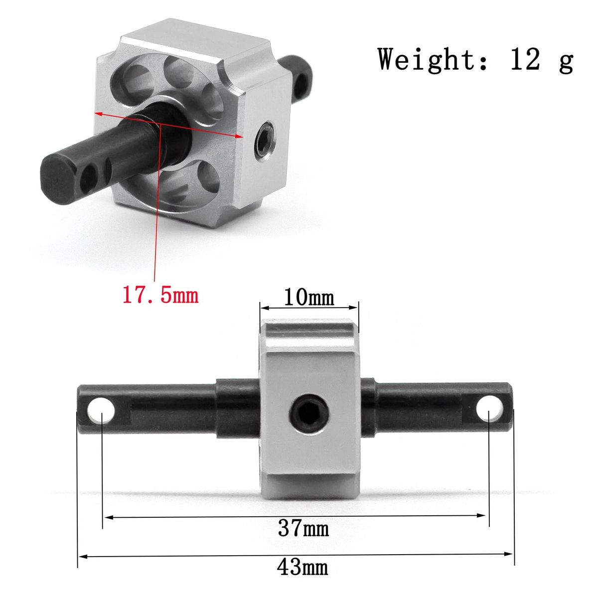 Aluminum Alloy Differential Lock Straight Shaft Axle Replacement For Trax4 Drag Slash 1967 C10 Remote Control Car Accessories Upgrade Part