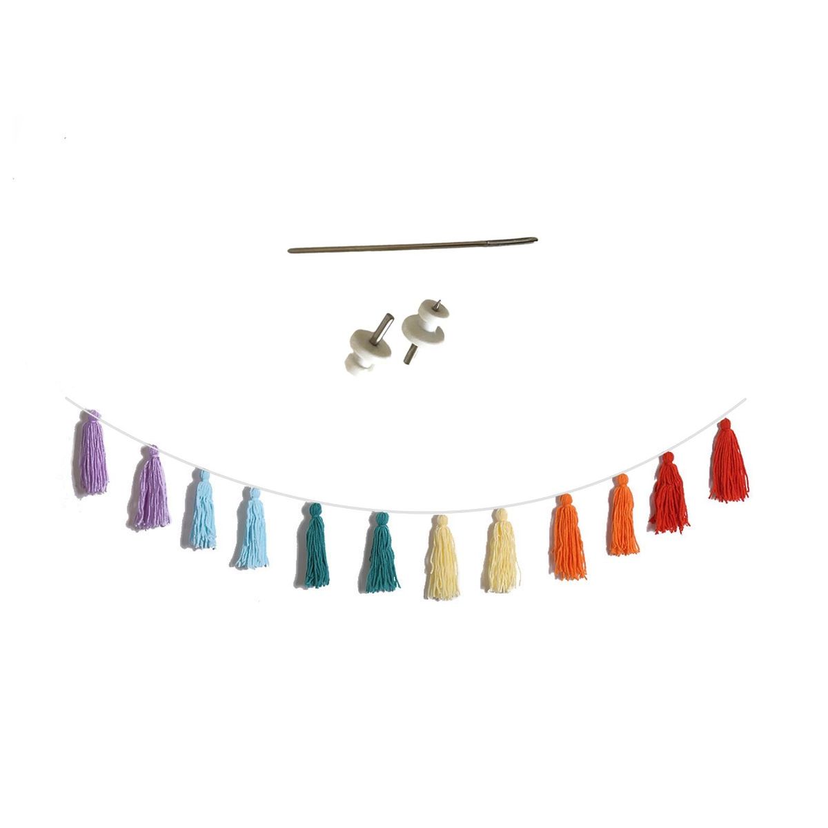 Wall Hanging Handmade Woven Tassel Garland Multicolor