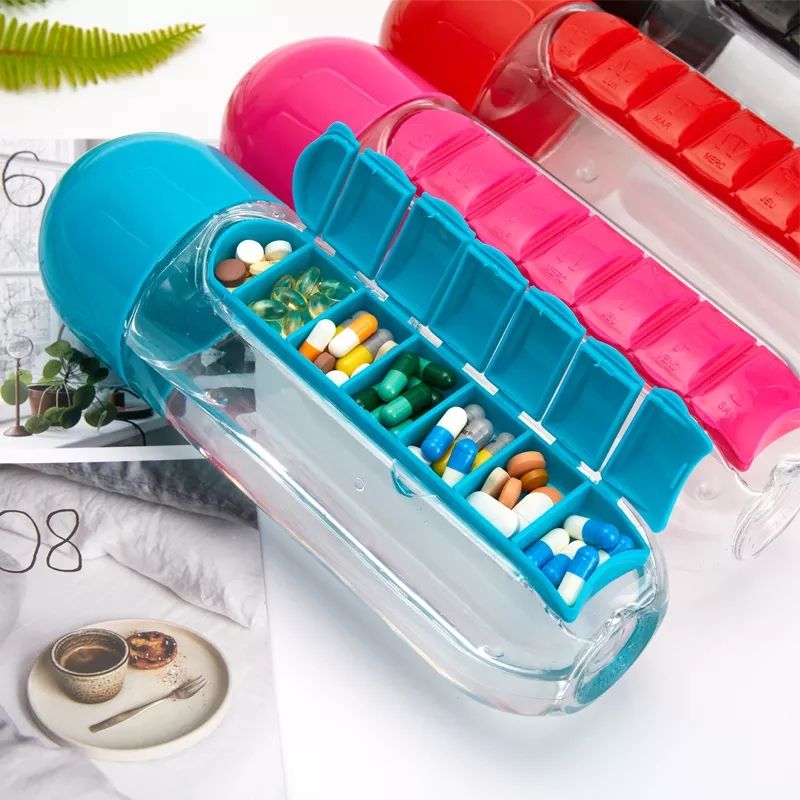 7Day Medicine Storage Organizer Case Container Water B Gules