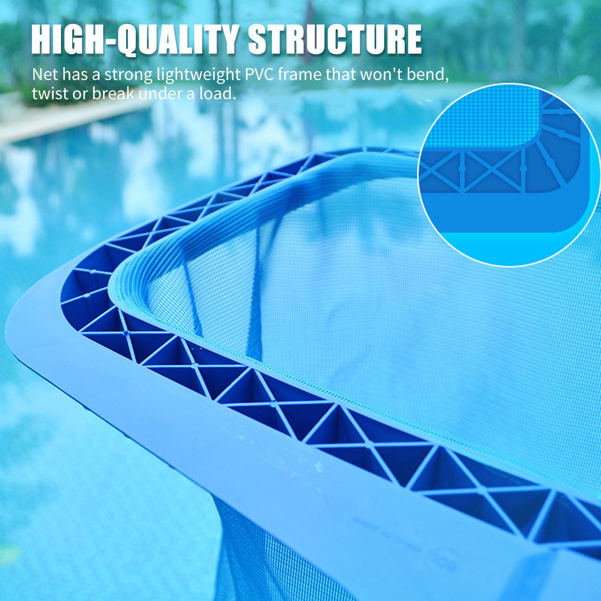 Pool Skimmer Net Removal Leaf Rake With Deep Bag Swimming