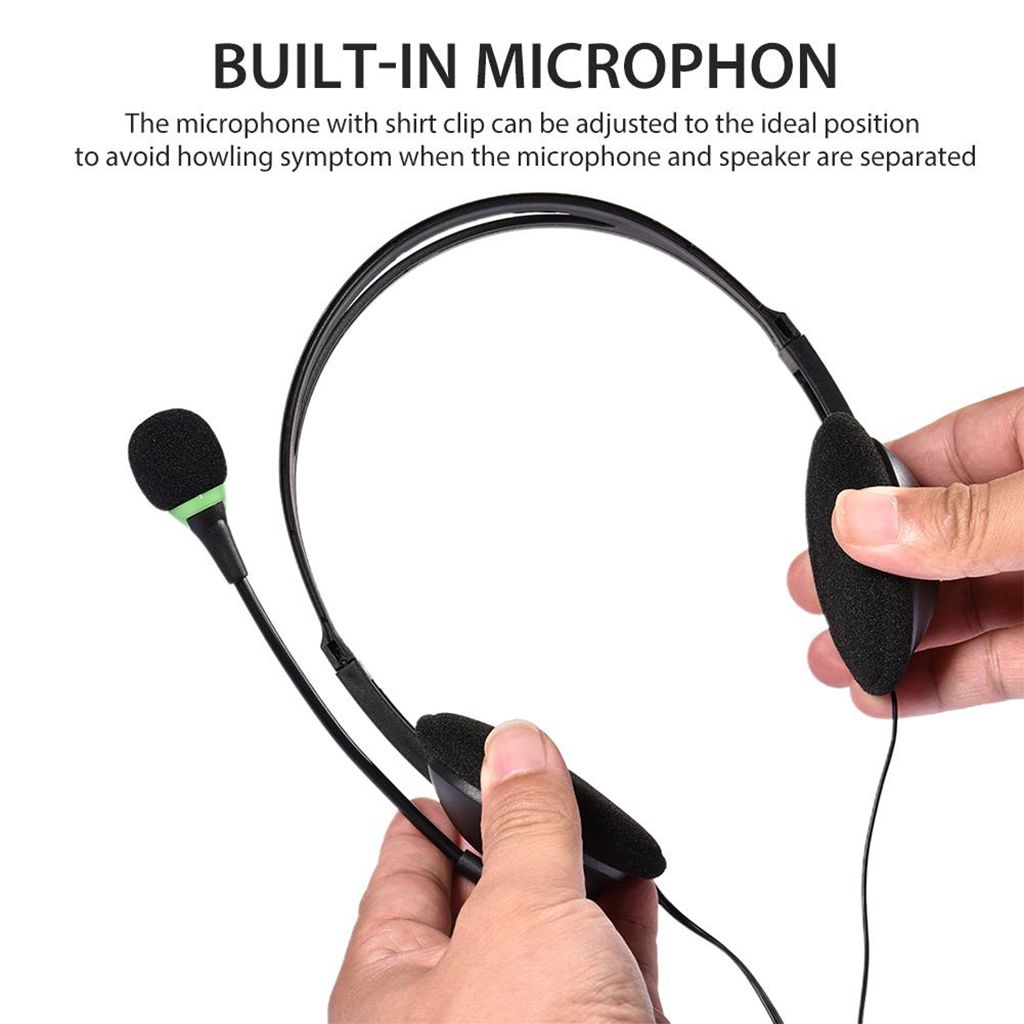 3.5mm PC Computer Headset With Mic Microphone Noise