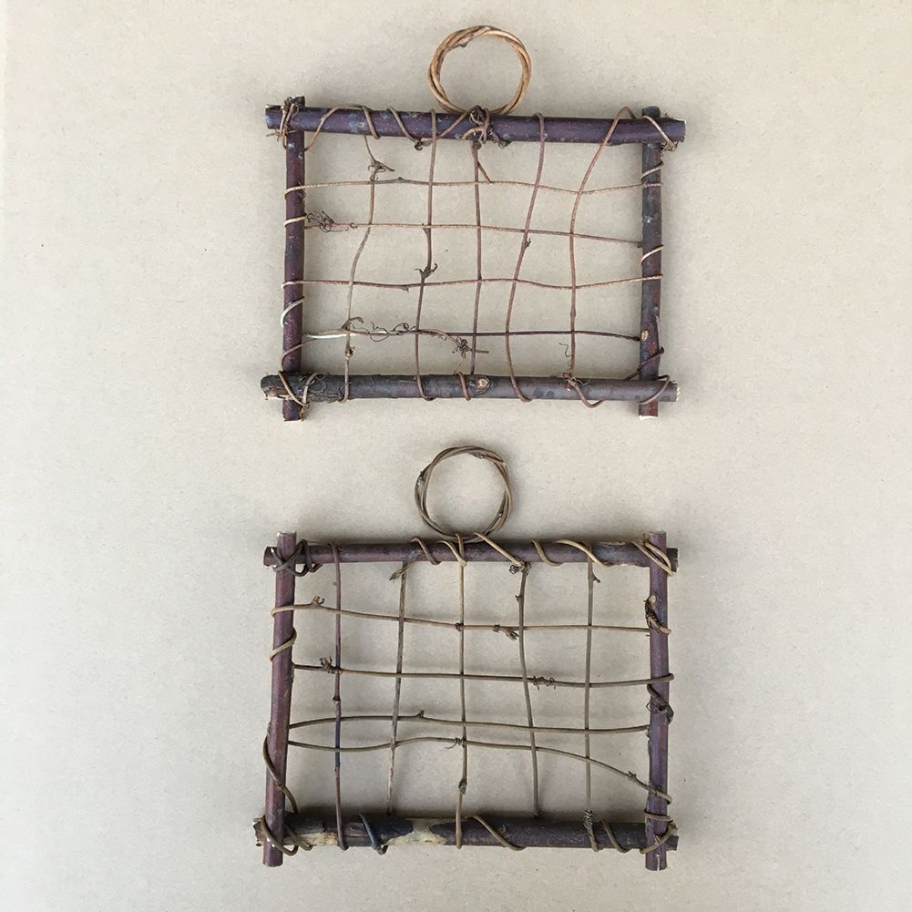 Air Plants Hanging Wooden Rattan Frame Tillandsia Wall