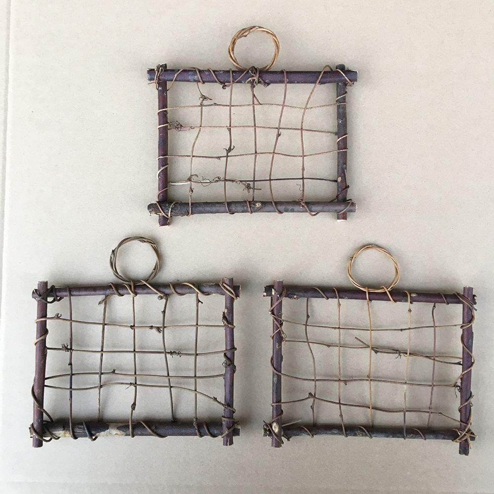 Air Plants Hanging Wooden Rattan Frame Tillandsia Wall