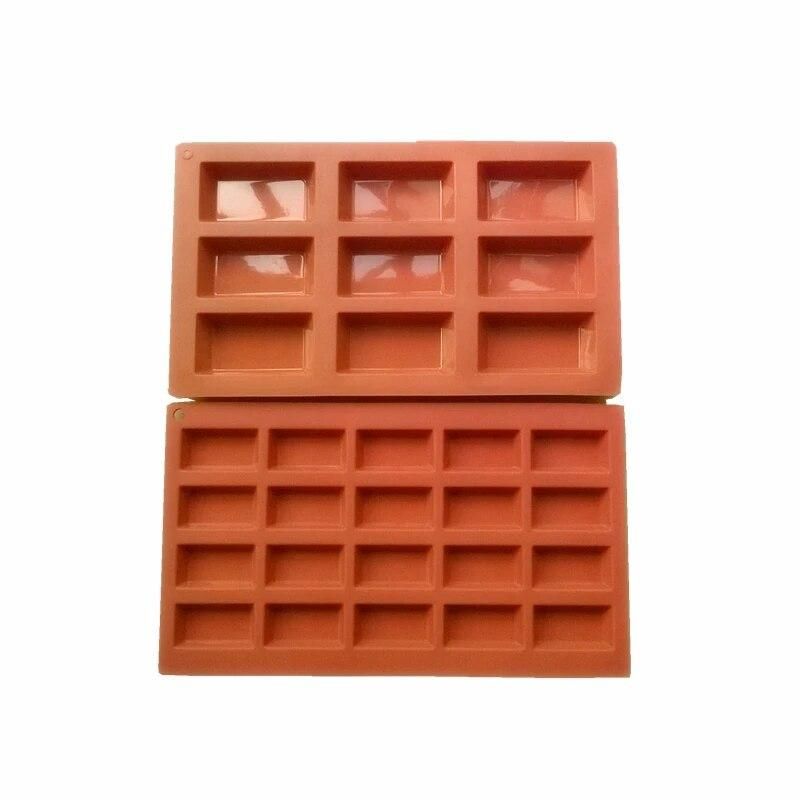 2Pcs/set Baking tool Financiers Mould Silicone Mold Red French Cake Mold Dessert Tools 9 cavity + 20 cavity Non-stick