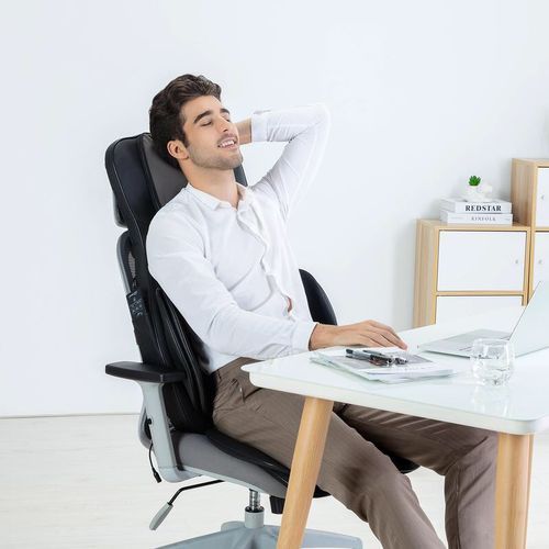 A Dual Function Electronic Heat And Vibrating Massage Cushion.