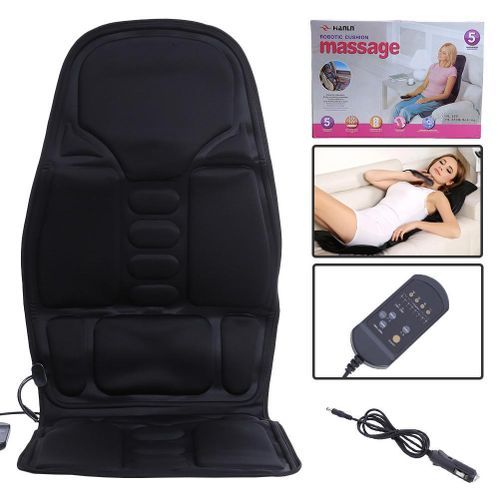 A Dual Function Electronic Heat And Vibrating Massage Cushion.
