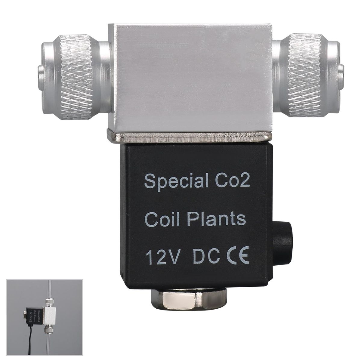 Solenoid Valve For Aquarium CO2 System Regulator DC 12V Output Connect 4*6mm Tube Or Bubble Counter Double Head Noiseless Low Temperature Version