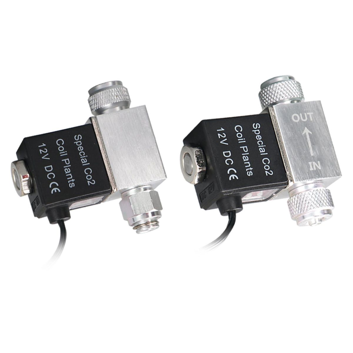 Solenoid Valve For Aquarium CO2 System Regulator DC 12V Output Connect 4*6mm Tube Or Bubble Counter Double Head Noiseless Low Temperature Version