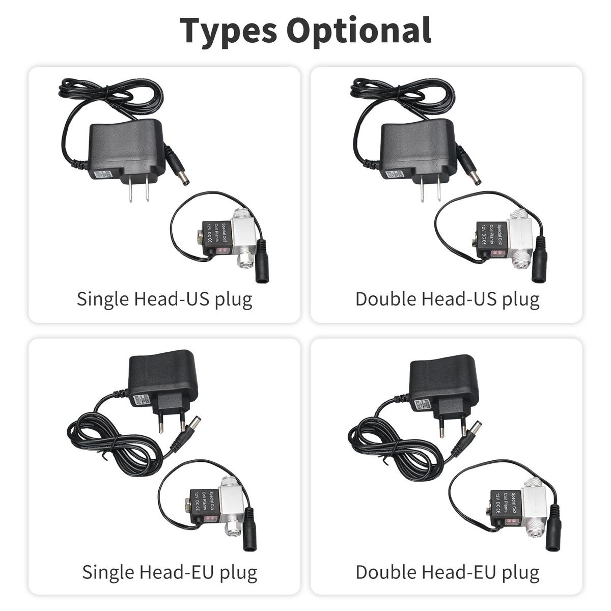 Solenoid Valve For Aquarium CO2 System Regulator DC 12V Output Connect 4*6mm Tube Or Bubble Counter Double Head Noiseless Low Temperature Version