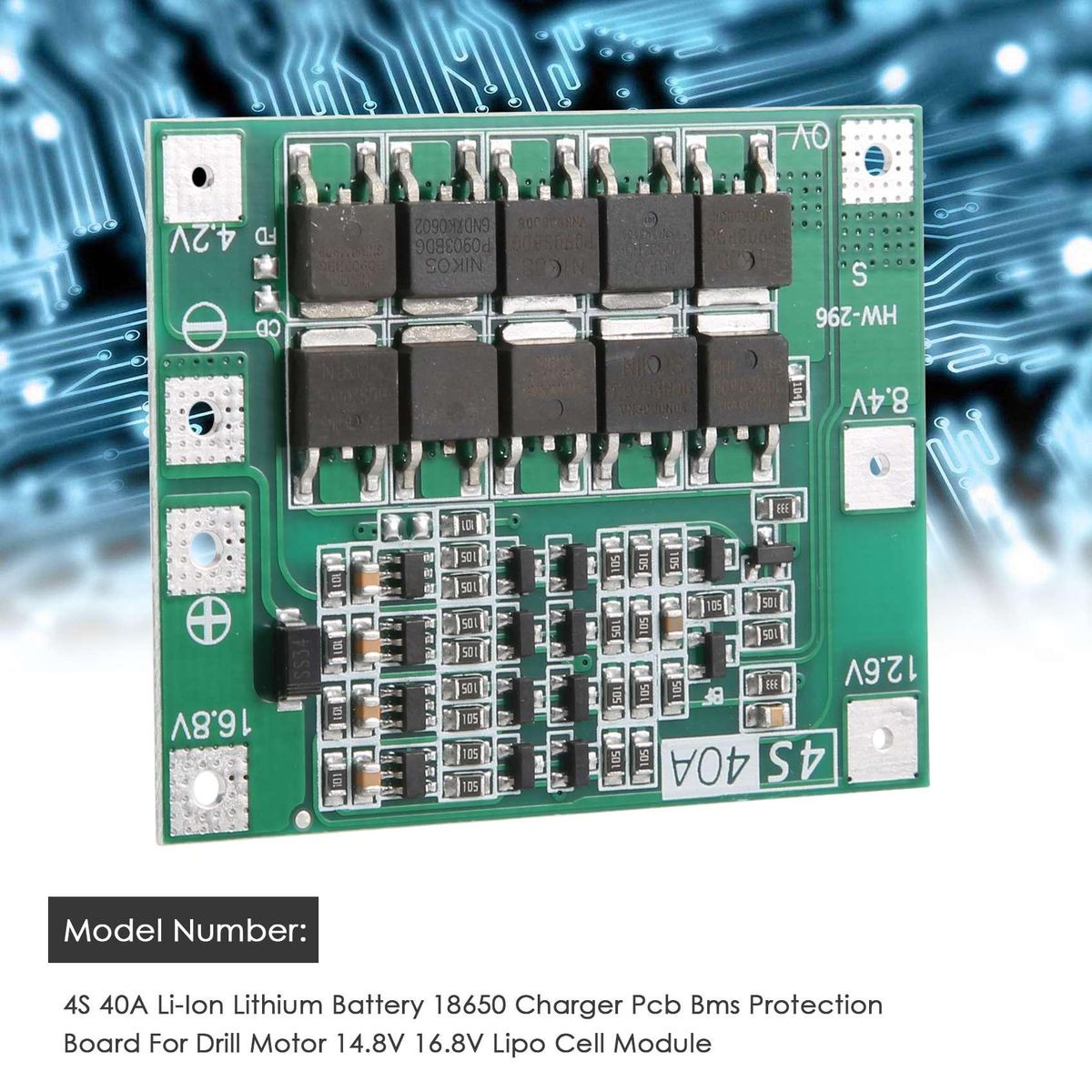 4S 40A - Lithium Battery 18650 Charger Pcb Bms Protection Bo