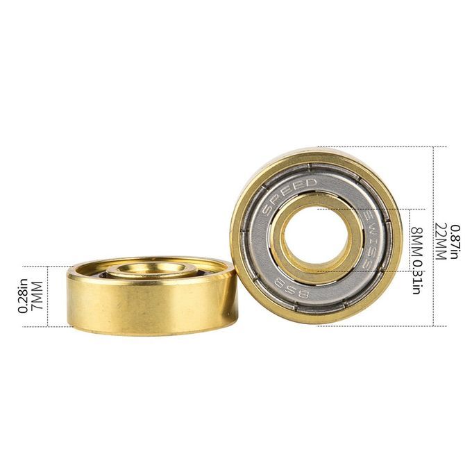 10p S Drift Board Vit Ty Board Universal Bearing Set 608 Skateboard Bearing-gold