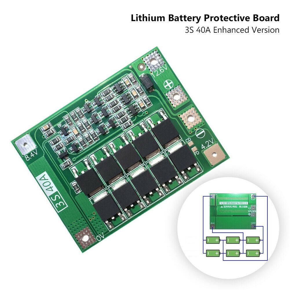 3S 40A - Lithium Battery Charger Protection Board PCB BMS
