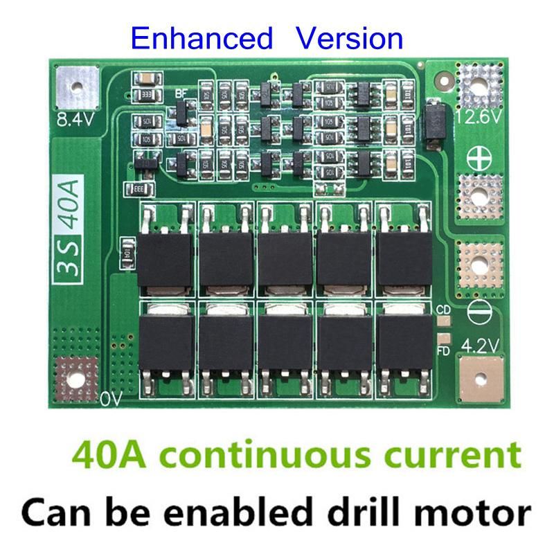 3S 40A - Lithium Battery Charger Protection Board PCB BMS
