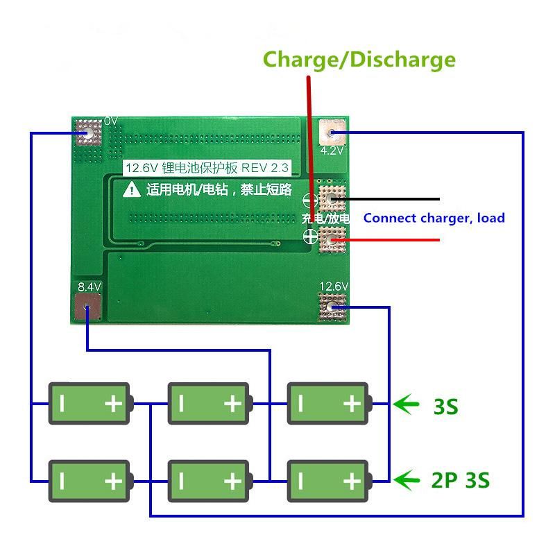 3S 40A - Lithium Battery Charger Protection Board PCB BMS