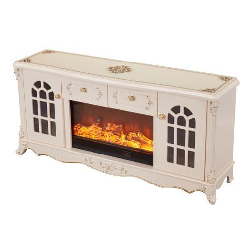 Royal Television Stand With Drawers And Electric Fireworks.